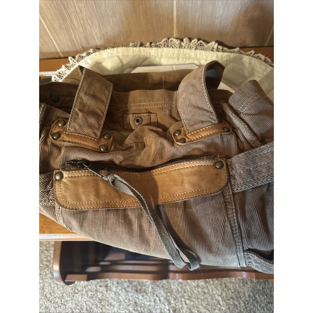 Vintage Corduroy Brown Gap Large Hobo Computer Messenger Bag - Picture 6 of 13